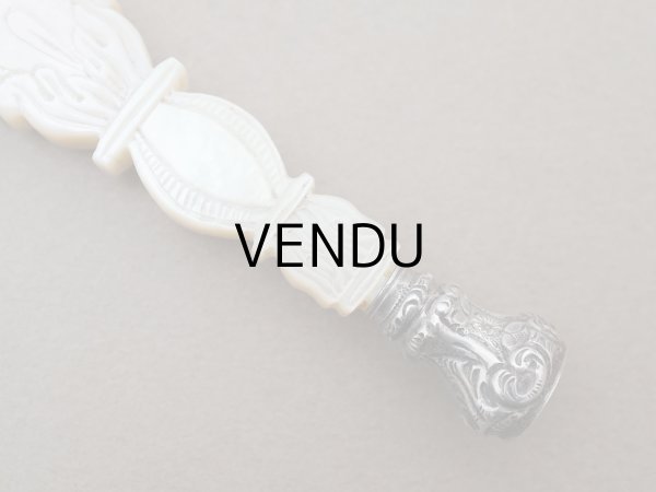 画像3: 19世紀末 アンティーク シルバー&シェル製 シーリングスタンプ (3)