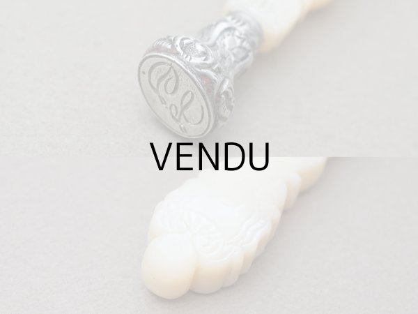 画像8: 19世紀末 アンティーク シルバー&シェル製 シーリングスタンプ (8)