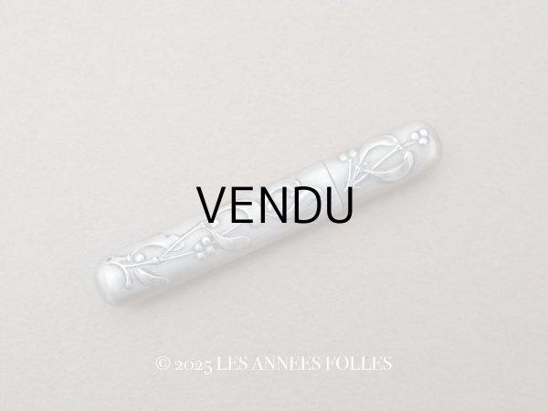 画像1: 1900年頃 アンティーク ヤドリギ シルバー製 ニードルケース  裁縫道具 (1)