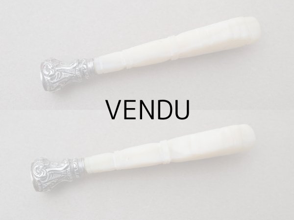 画像7: 19世紀末 アンティーク シルバー&シェル製 シーリングスタンプ (7)