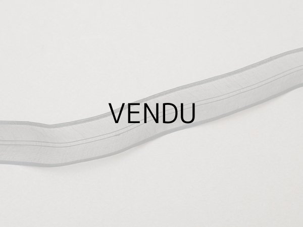 画像6: 1900年頃 アンティーク シルク製 フリル制作用 オーガンジーのリボン 黒  8.4m 2.5cm幅 (6)