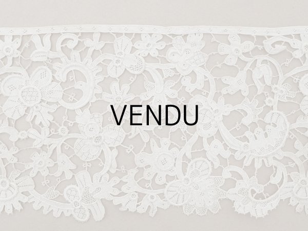 画像4: 17世紀 アンティーク グロ・ポワン・ド・ヴニーズ 41cm 11.7cm幅 ヴェネチアンレース (4)