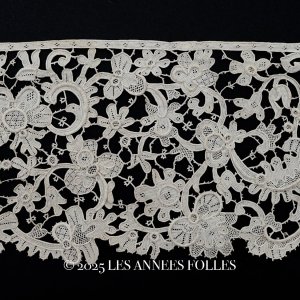 画像: 17世紀 アンティーク グロ・ポワン・ド・ヴニーズ 41cm 11.7cm幅 ヴェネチアンレース