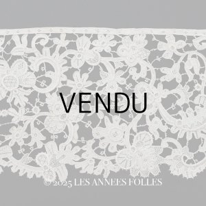 画像: 17世紀 アンティーク グロ・ポワン・ド・ヴニーズ 41cm 11.7cm幅 ヴェネチアンレース