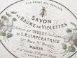 画像2: 19世紀 アンティーク 菫のパフュームラベル  SAVON AUX BAUME DE VIOLETTES DES ALPES - VIOLET PARIS - (2)