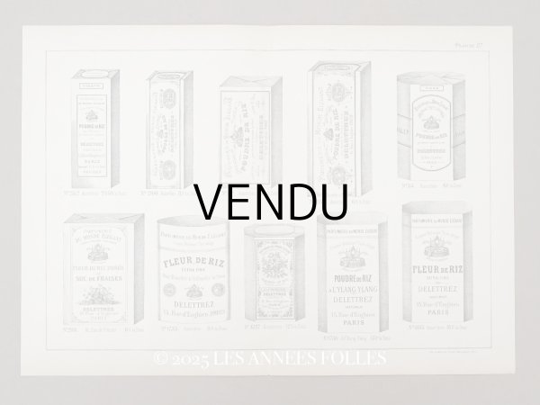 画像1: アンティーク パフュームリーのデザイン画  PLANCHE 27 - DELETTREZ PARIS - (1)