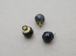 画像2: アンティーク フレンチジェットのボタン 8mm 3ピースのセット 黒  (2)