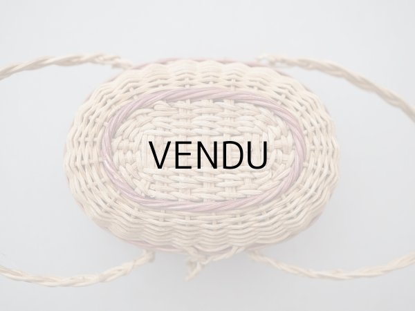 画像6: アンティーク ドール用 パニエ ボルドーのライン入り (6)