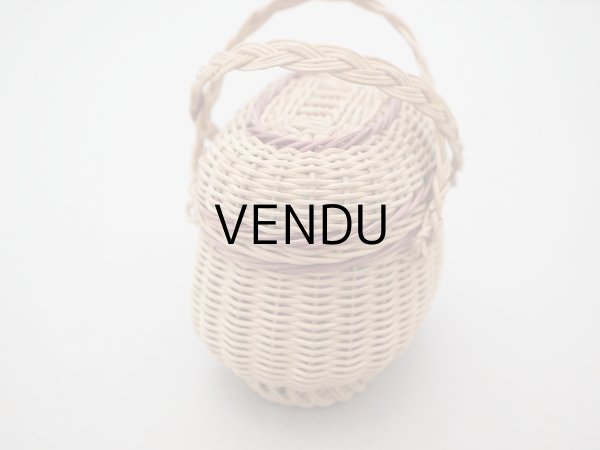 画像9: アンティーク ドール用 パニエ ボルドーのライン入り (9)