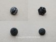 画像1: アンティーク ガラスボタン 8mm 黒  (1)