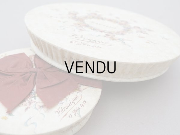 画像7: 1955年 アンティーク 天使＆薔薇のリース バテムのお菓子箱 (M) (7)