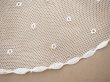 画像4: アンティーク 幅広 フリルレース オフホワイト ドット刺繍入り チュールレース 2.5m 幅11.5cm  (4)