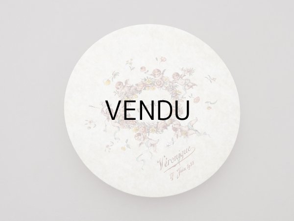 画像4: 1955年 アンティーク 天使＆薔薇のリース バテムのお菓子箱 (M) (4)