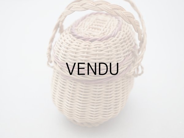 画像10: アンティーク ドール用 パニエ ボルドーのライン入り (10)