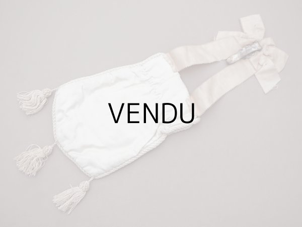 画像5: 1900年頃 アンティーク シルク製 初聖体のオモニエール パウダーピンク (5)