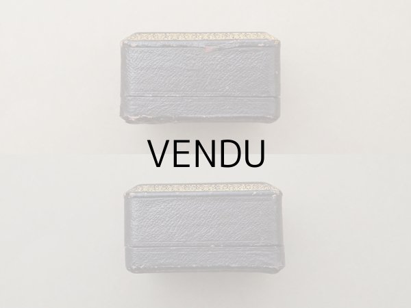 画像9: アンティーク ジュエリーボックス  金彩入り チョコレートブラウン＆レッド (9)