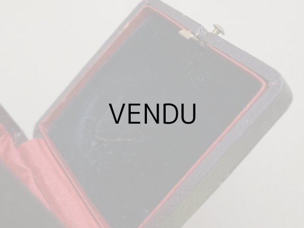 画像4: アンティーク ジュエリーボックス  金彩入り チョコレートブラウン＆レッド (4)