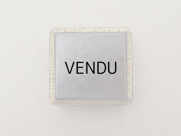 画像6: アンティーク ジュエリーボックス  金彩入り チョコレートブラウン＆レッド (6)