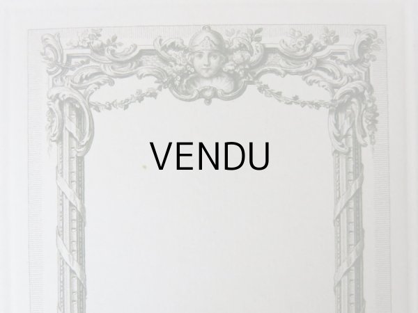 画像5: アンティーク メニューカード  ロカイユ装飾＆薔薇のガーランド  (5)