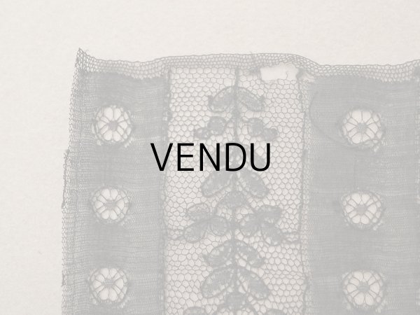 画像6: アンティーク 幅広レース 黒 約16.5cm幅 (6)