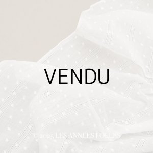 画像: アンティーク  ドット刺繍 &ライン刺繍入り コットンオーガンジー  95cm幅