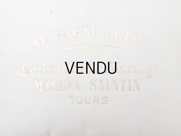 画像3: 19世紀末 アンティーク シルク製クッション ウエディング用バスケットの専門店 Corbeille de Mariage - MAISON SAINTIN TOURS - (3)