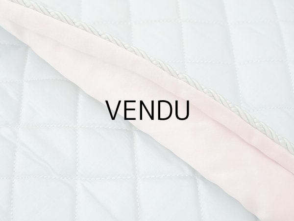 画像24: アンティーク ハンキーケース モノグラム＆草花のホワイトワーク ハンカチ用ポシェット シルクサテン＆レース  (24)