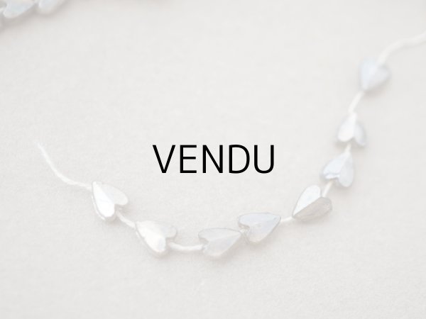 画像7: アンティーク 極小 ハート型 ガラスビーズ シルバー色 4.5×3.75mm 約140ピース (7)