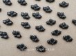 画像1: アンティーク フレンチジェット リーフ型 30ピースのセット 6×9.5mm (1)