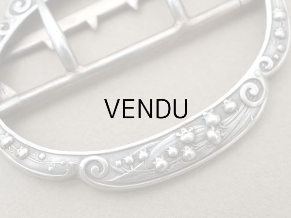 画像3: アンティーク 鈴蘭 シルバー製 バックル  (3)