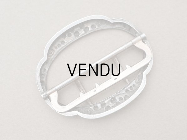 画像6: アンティーク 鈴蘭 シルバー製 バックル  (6)