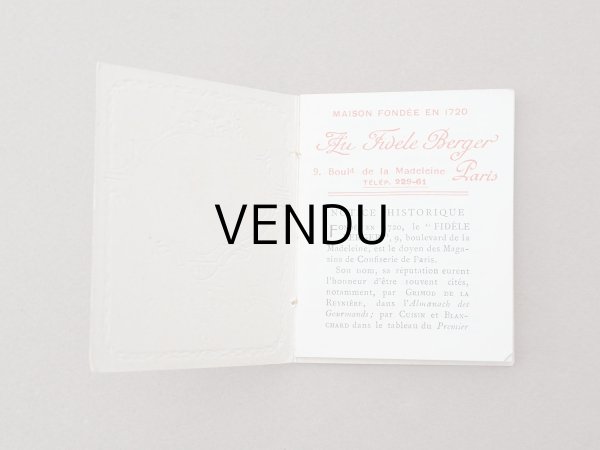 画像4: 1911年 アンティーク ショコラティエの小さなカレンダーのカルネ  - AU FIDELE BERGER PARIS - (4)