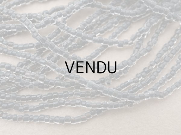 画像3: アンティーク シードビーズ クリア＆炭黒 ガラスビーズ 35g (3)