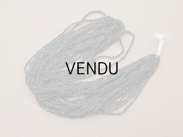 画像2: アンティーク シードビーズ クリア＆炭黒 ガラスビーズ 35g (2)