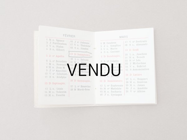 画像5: 1911年 アンティーク ショコラティエの小さなカレンダーのカルネ  - AU FIDELE BERGER PARIS - (5)