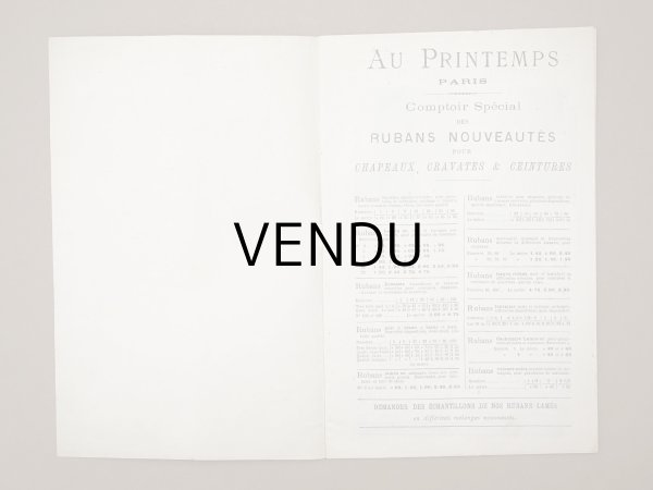 画像3: 1901年 アンティーク リボンのカタログ プランタン百貨店 CATALOGUE SPECIAL DU COMPTOIR DES RUBANS - GRANDS MAGASINS DU PRINTEMPS -  (3)