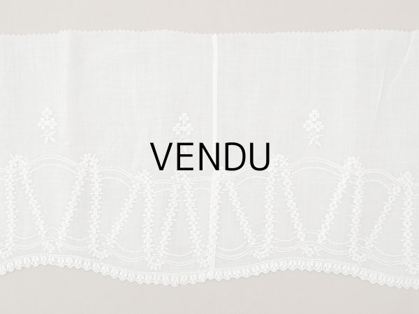 画像11: 1900年頃 アンティーク 幅広レース ホワイトワーク 花刺繍 22cm幅  (11)