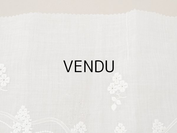 画像10: 1900年頃 アンティーク 幅広レース ホワイトワーク 花刺繍 22cm幅  (10)
