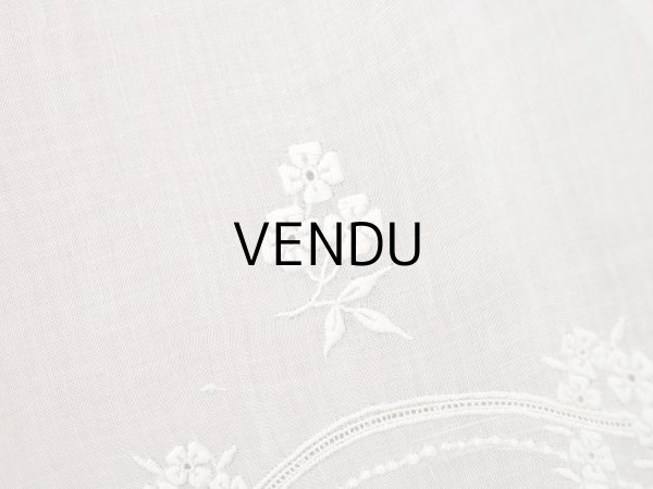 画像4: 1900年頃 アンティーク 幅広レース ホワイトワーク 花刺繍 22cm幅  (4)