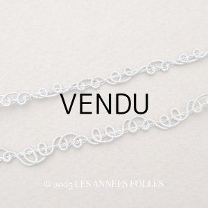 画像: 1900年頃 アンティーク ドール用 極細 メタル製 トリム 3〜5mm幅 シルバー