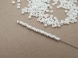 画像4: アンティーク シードビーズ ホワイト 1cm=11粒 50g キャビアビーズ マイクロビーズ (4)