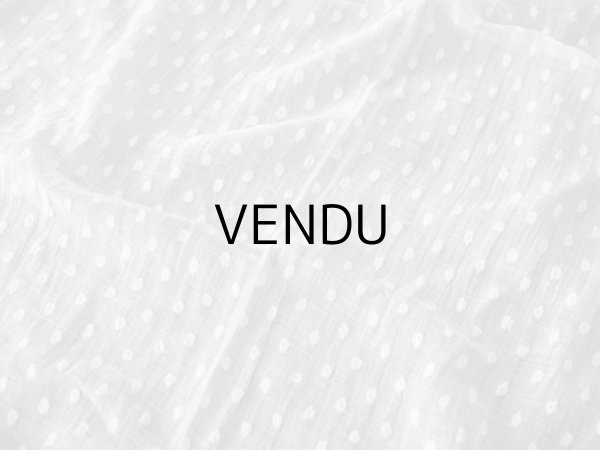 画像3: アンティーク  ドット刺繍入り コットンオーガンジー オフホワイト ファブリック 140×48cm (3)