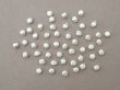 画像2: アンティーク スフレビーズ ライン入り シルバー 4×5mm 49ピースのセット 吹きガラス製ビーズ   (2)