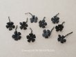 画像1: 1850年頃 アンティーク シルク製 布花 黒 10ピースのセット 12mm モーニングボンネット用 (1)