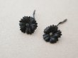 画像5: 1850年頃 アンティーク シルク製 布花 黒 10ピースのセット 12mm モーニングボンネット用 (5)