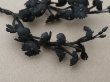 画像3: 1850年頃 アンティーク シルク製 小さな布花 黒 モーニングボンネット用 (3)