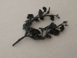 画像4: 1850年頃 アンティーク シルク製 小さな布花 黒 モーニングボンネット用 (4)