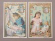 画像3: 1889年 アンティーク クロモ 6点セット 人形と遊ぶ少女  - LIEBIG - (3)
