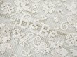 画像2: アンティーク ベビーベッドカバー  BEBE パウダーグリーンのシルクサテン＆フィレレース (2)