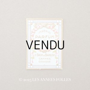 画像: アンティーク 小さなパフュームラベル 白菫 IMPERIAL PARFUM WHITE VIOLET - F.BRUN & BARBIER -